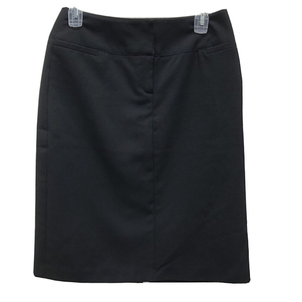 New York & Company Stretch Women’s Pencil Skirt Size 2 Black Flat Front